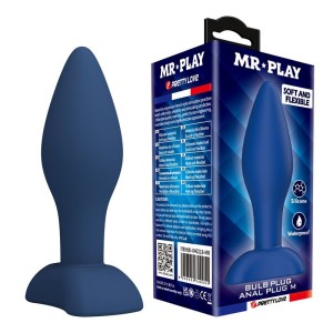 MR PLAY - PLUG ANALE CONICO IN SILICONE BLU M